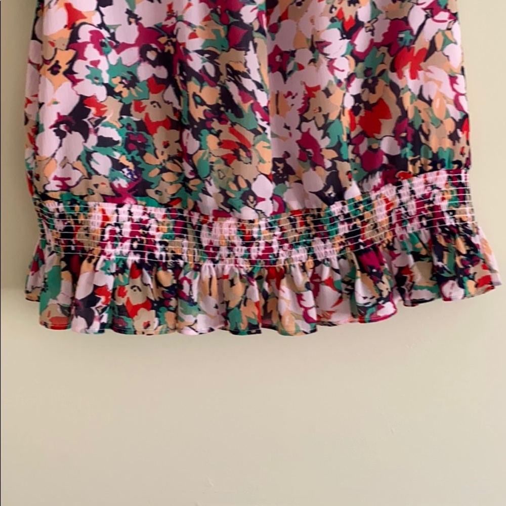 NWOT - J. Crew Sleeveless Mock neck Smocked Top - Picture 5 of 8